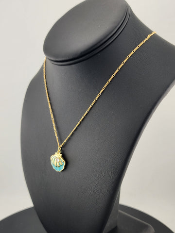 Ocean Breeze Light Blue Seashell Necklace – Brand New