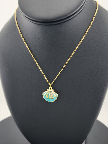 Ocean Breeze Light Blue Seashell Necklace – Brand New