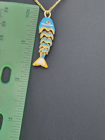 Catch of the Day: Blue Fish Necklace – Brand New