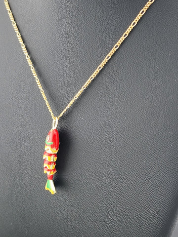 Catch of the Day: Orange Fish Necklace – Brand New