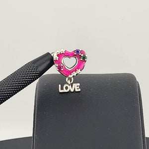 Charming in Pink – Heart "LOVE" Charm for Bracelets or Necklaces