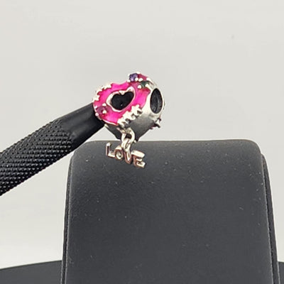 Charming in Pink – Heart "LOVE" Charm for Bracelets or Necklaces