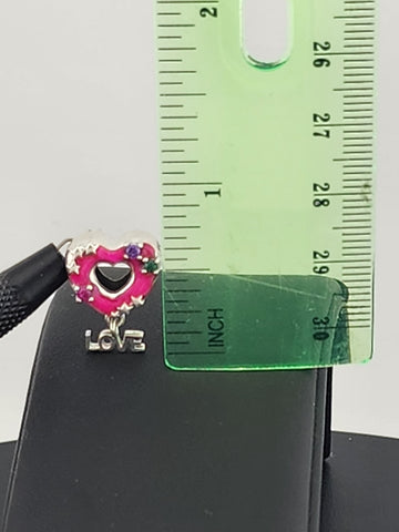 Charming in Pink – Heart "LOVE" Charm for Bracelets or Necklaces