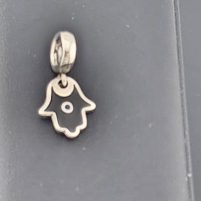 Hamsa Charm in Solid Sterling Silver 925 – Symbol of Luck & Blessings