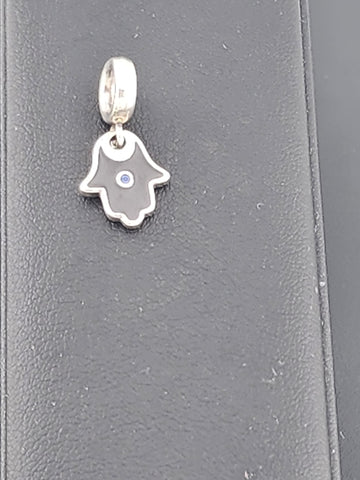 Hamsa Charm in Solid Sterling Silver 925 – Symbol of Luck & Blessings