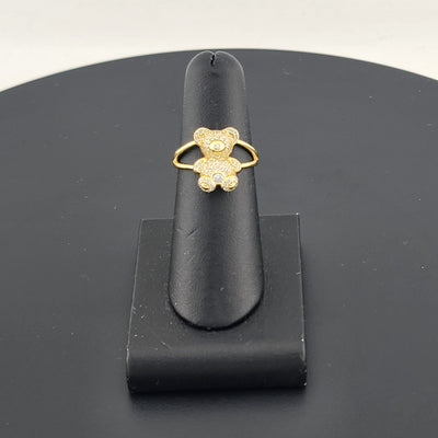 Elegant Sterling Silver 925 Teddy Bear Ring – Timeless Whimsical Design