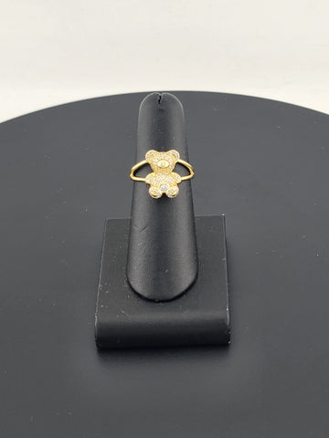 Elegant Sterling Silver 925 Teddy Bear Ring – Timeless Whimsical Design