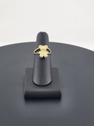 Elegant Sterling Silver 925 Teddy Bear Ring – Timeless Whimsical Design