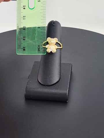 Elegant Sterling Silver 925 Teddy Bear Ring – Timeless Whimsical Design