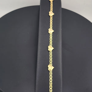 18K Gold-Filled Brazilian Hearts Anklet – Dainty Multi-Heart Charm