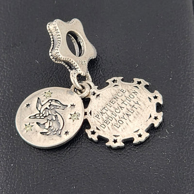 Sterling Silver 925 Hufflepuff Dangle Charm – New