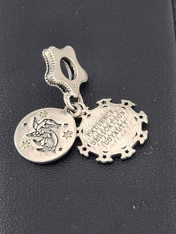 Sterling Silver 925 Hufflepuff Dangle Charm – New