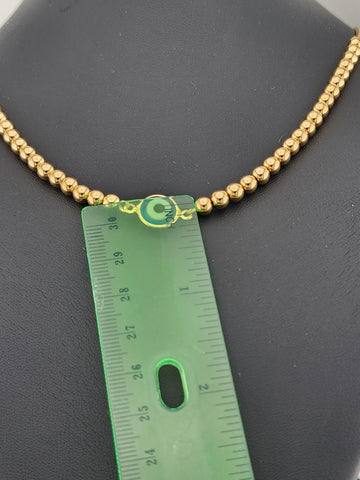 Brand New 18K Gold-Filled Baby Blue Evil Eye Protection Necklace