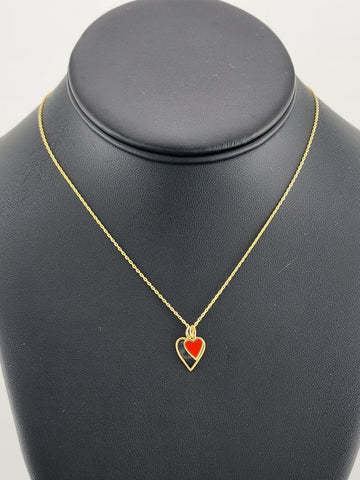 Romantic 925 Sterling Silver Double Heart Necklace – Brand New