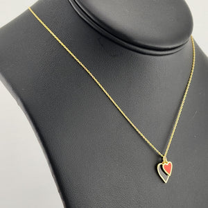 Romantic 925 Sterling Silver Double Heart Necklace – Brand New