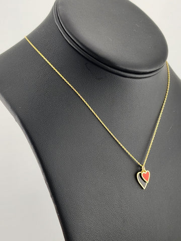 Romantic 925 Sterling Silver Double Heart Necklace – Brand New