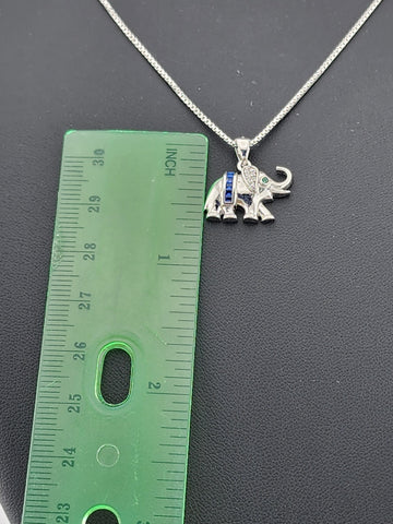 Charming Sterling Silver 925 Elephant Necklace & Earrings Set – 2PC