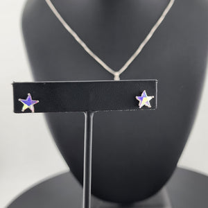 Dainty Sterling Silver Star 2PC Set – Necklace + Earrings