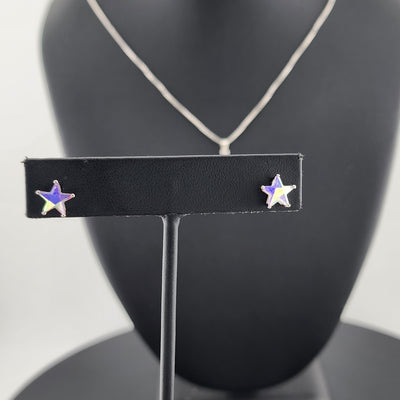 Dainty Sterling Silver Star 2PC Set – Necklace + Earrings