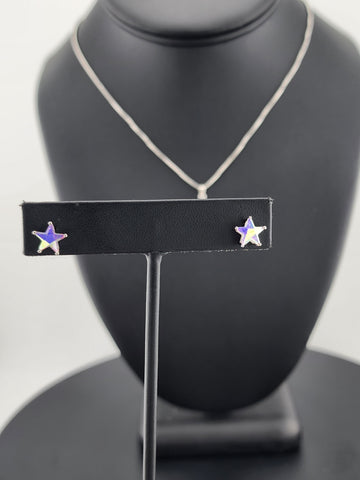 Dainty Sterling Silver Star 2PC Set – Necklace + Earrings