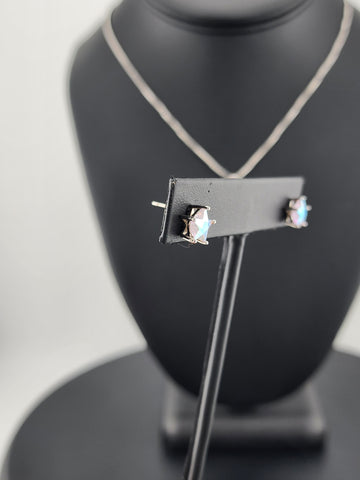 Dainty Sterling Silver Star 2PC Set – Necklace + Earrings
