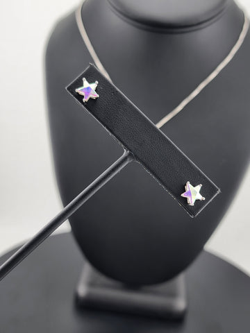 Dainty Sterling Silver Star 2PC Set – Necklace + Earrings