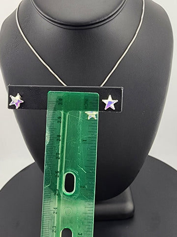 Dainty Sterling Silver Star 2PC Set – Necklace + Earrings