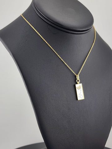 Delicate 925 Sterling Silver Butterfly Rectangle Necklace — Minimalist Style