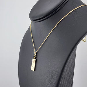 Delicate 925 Sterling Silver Butterfly Rectangle Necklace — Minimalist Style