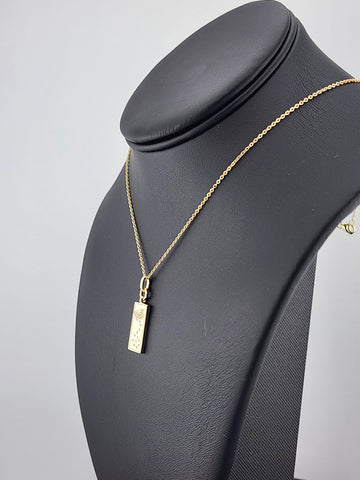 Delicate 925 Sterling Silver Butterfly Rectangle Necklace — Minimalist Style