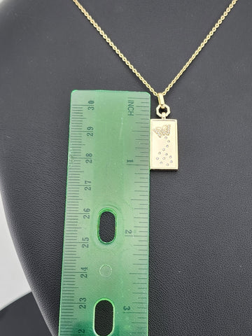 Delicate 925 Sterling Silver Butterfly Rectangle Necklace — Minimalist Style