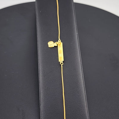 Brazilian 18k Gold Filled Bracelet with Apple Charm