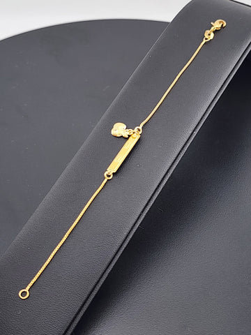 Brazilian 18k Gold Filled Bracelet with Apple Charm