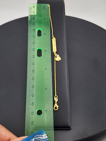 Brazilian 18k Gold Filled Bracelet with Apple Charm