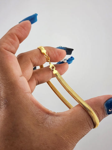 Elegant Brazilian 18k Gold Filled Anklet