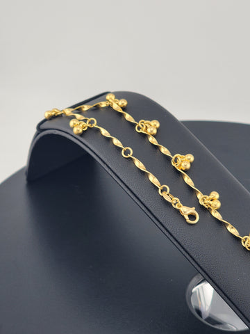 Brand New Gold Filled Beaded Anklet – Elegant Minimalist