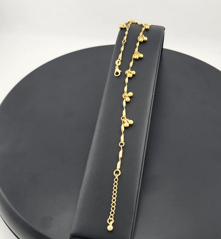 Brand New Gold Filled Beaded Anklet – Elegant Minimalist