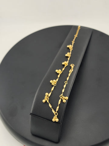 Brand New Gold Filled Beaded Anklet – Elegant Minimalist