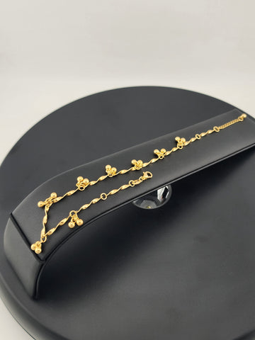 Brand New Gold Filled Beaded Anklet – Elegant Minimalist