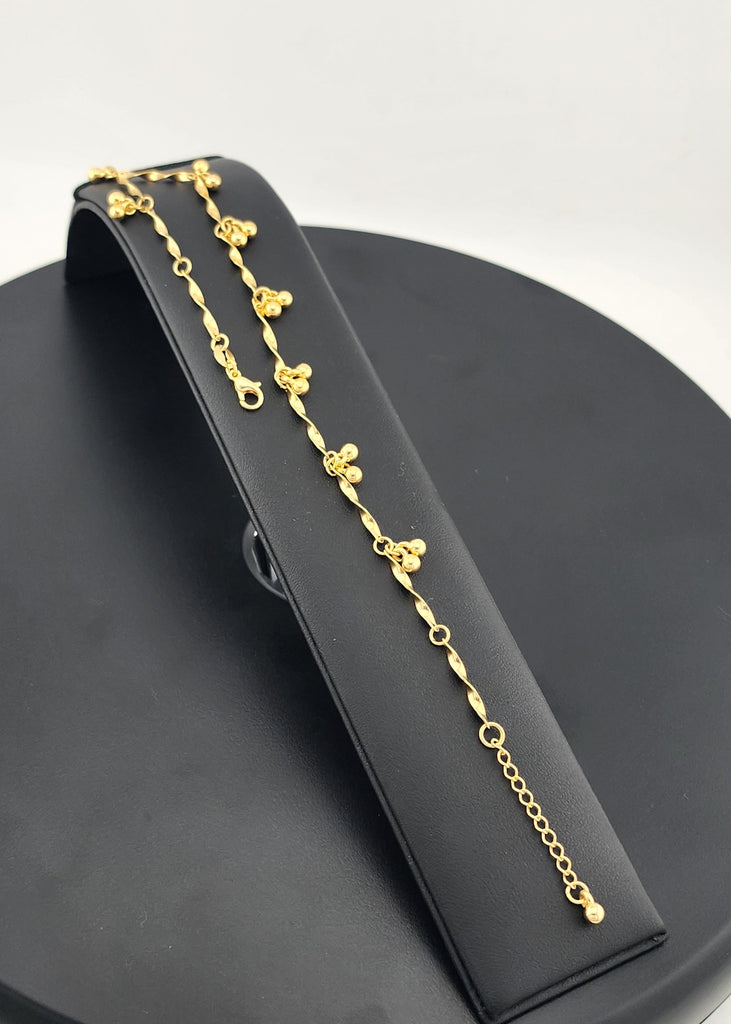 Brand New Gold Filled Beaded Anklet – Elegant Minimalist