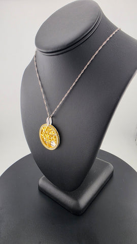Brand New 18k Gold Plated Sterling Silver Tree Of Life Necklace