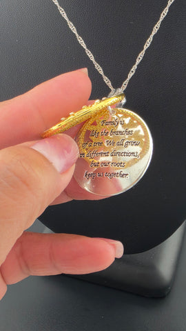 Brand New 18k Gold Plated Sterling Silver Tree Of Life Necklace