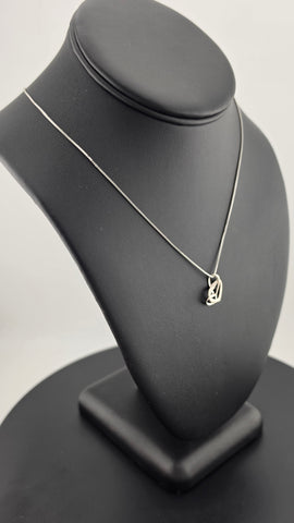 Brand Ne w Sterling Silver 925 Double Heart Necklace