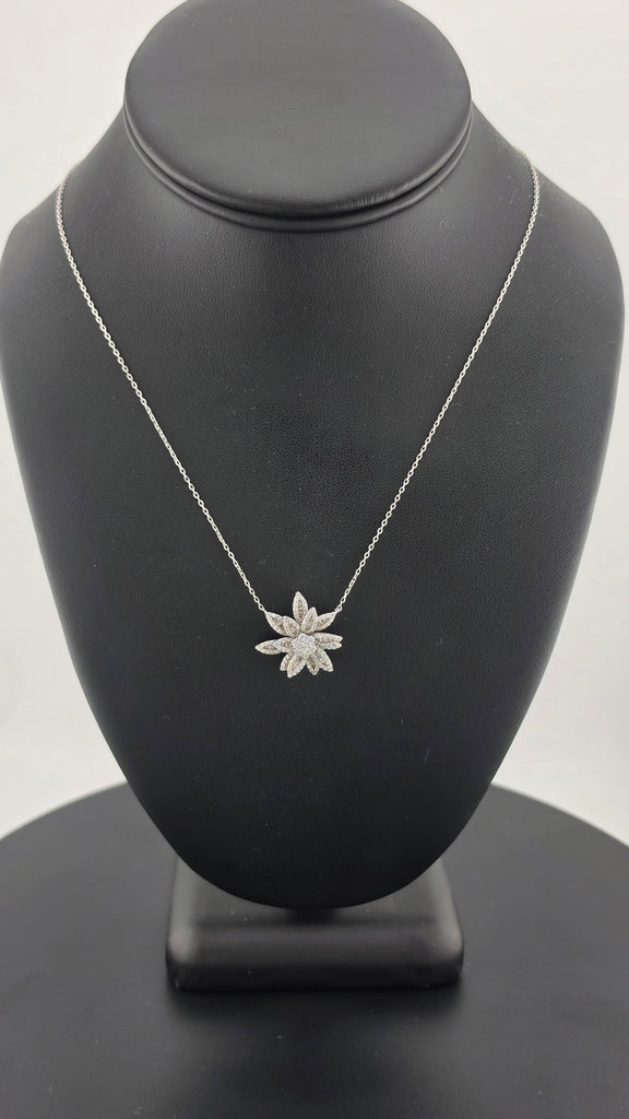 Sterling Silver 925 Lotus Flower Necklace