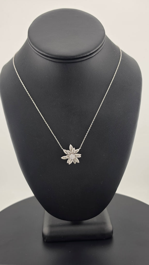 Sterling Silver 925 Lotus Flower Necklace