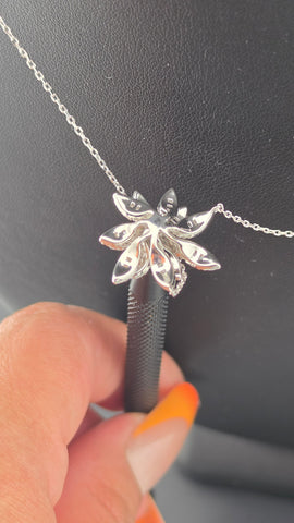 Sterling Silver 925 Lotus Flower Necklace