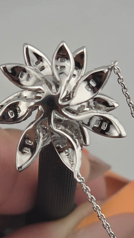 Sterling Silver 925 Lotus Flower Necklace
