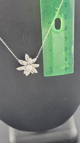 Sterling Silver 925 Lotus Flower Necklace