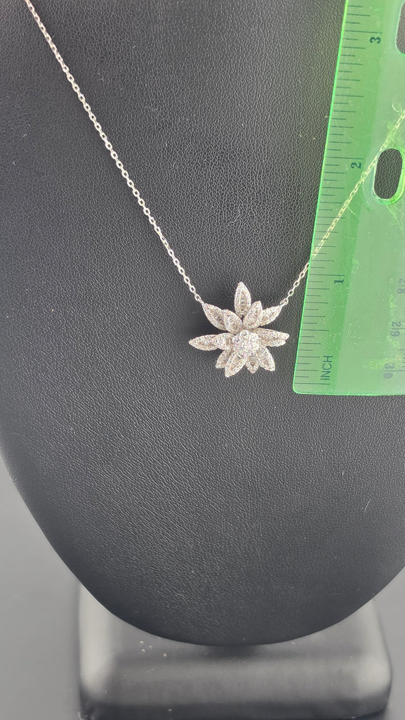 Sterling Silver 925 Lotus Flower Necklace