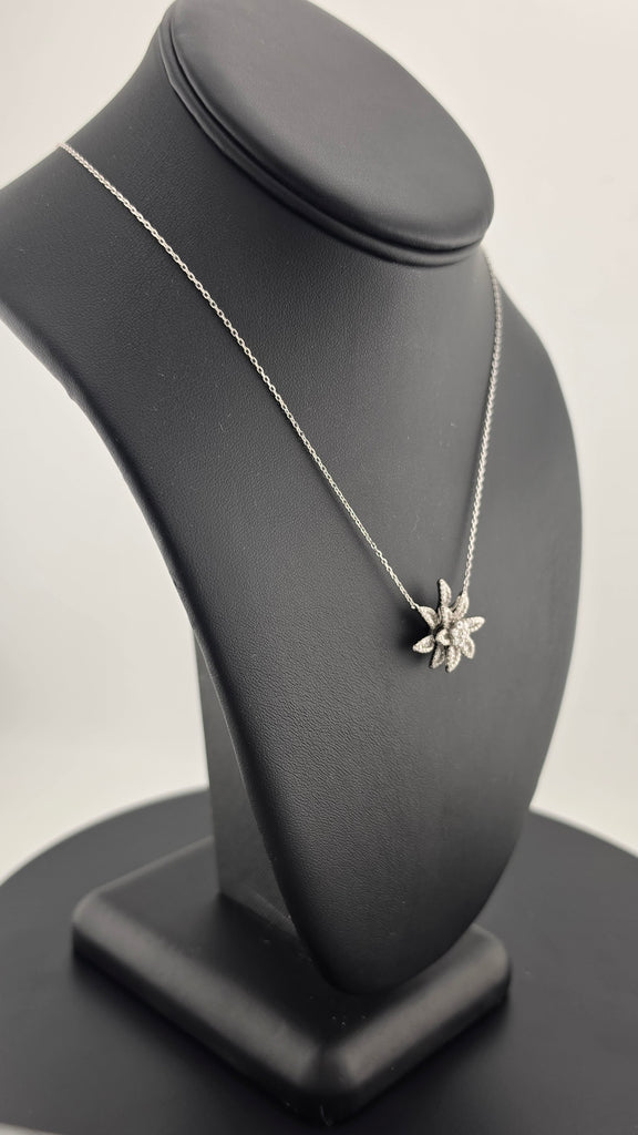 Sterling Silver 925 Lotus Flower Necklace